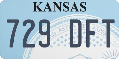 KS license plate 729DFT