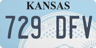 KS license plate 729DFV