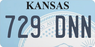 KS license plate 729DNN