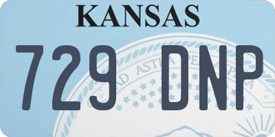 KS license plate 729DNP