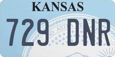 KS license plate 729DNR