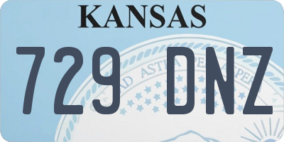 KS license plate 729DNZ