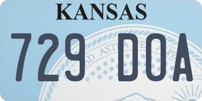 KS license plate 729DOA
