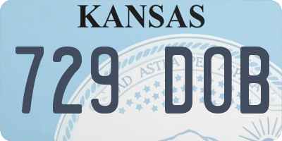 KS license plate 729DOB
