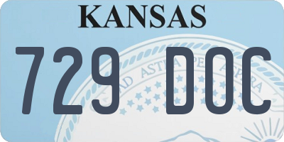 KS license plate 729DOC