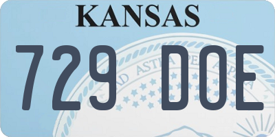 KS license plate 729DOE