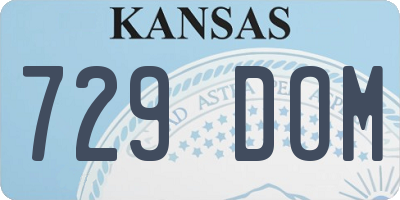 KS license plate 729DOM