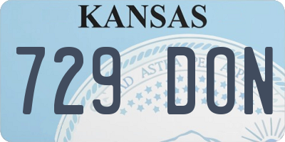 KS license plate 729DON