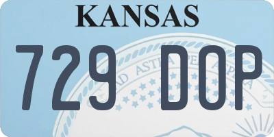 KS license plate 729DOP