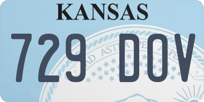 KS license plate 729DOV