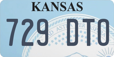 KS license plate 729DTO
