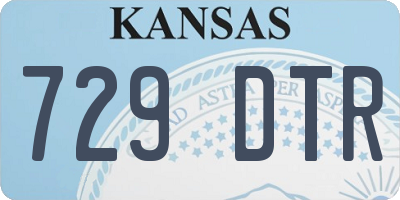 KS license plate 729DTR