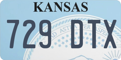 KS license plate 729DTX