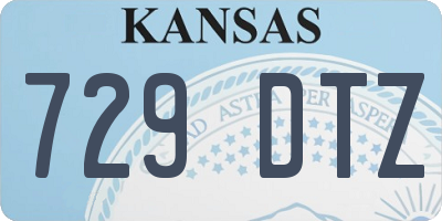 KS license plate 729DTZ