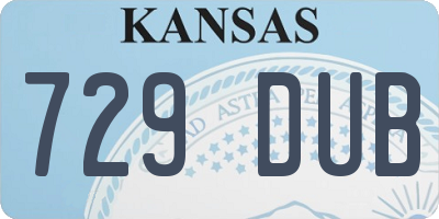 KS license plate 729DUB