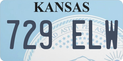 KS license plate 729ELW