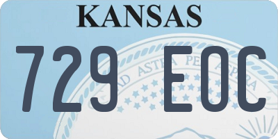 KS license plate 729EOC