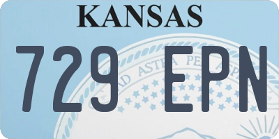 KS license plate 729EPN