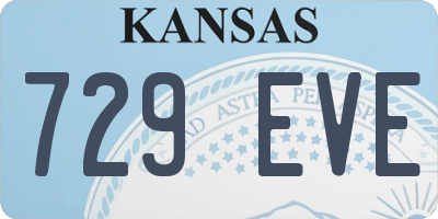 KS license plate 729EVE