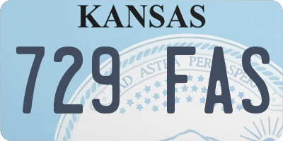 KS license plate 729FAS