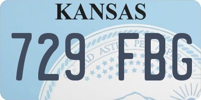 KS license plate 729FBG