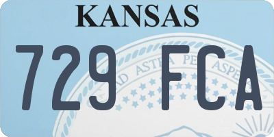 KS license plate 729FCA
