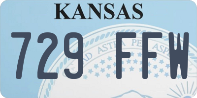 KS license plate 729FFW