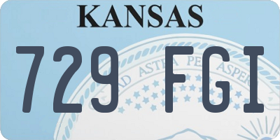 KS license plate 729FGI