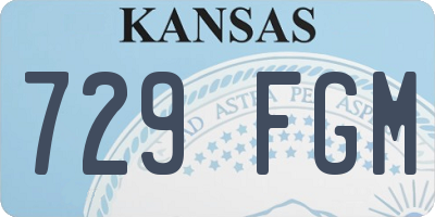 KS license plate 729FGM