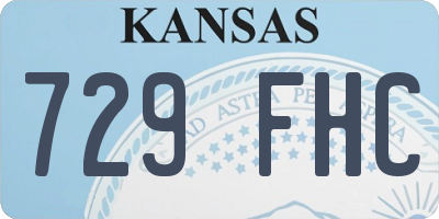 KS license plate 729FHC