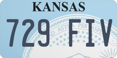 KS license plate 729FIV