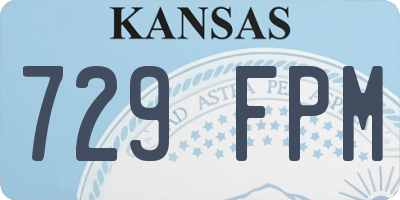 KS license plate 729FPM