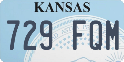 KS license plate 729FQM