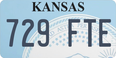 KS license plate 729FTE