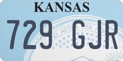 KS license plate 729GJR