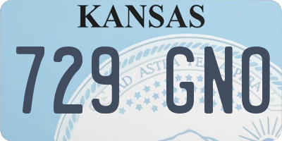 KS license plate 729GNO