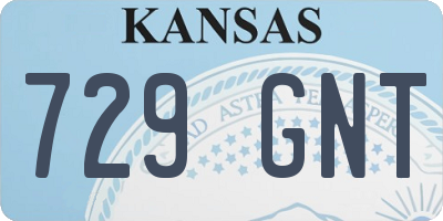 KS license plate 729GNT