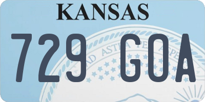 KS license plate 729GOA