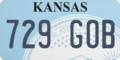 KS license plate 729GOB