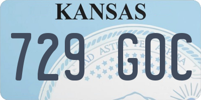 KS license plate 729GOC