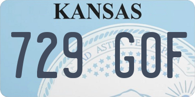 KS license plate 729GOF