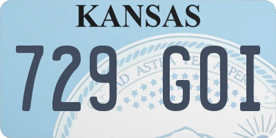 KS license plate 729GOI