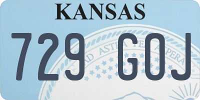 KS license plate 729GOJ