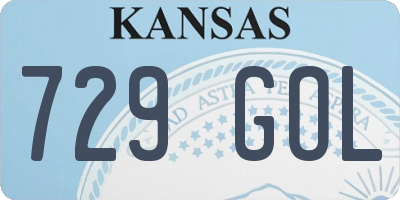 KS license plate 729GOL