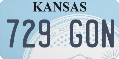 KS license plate 729GON