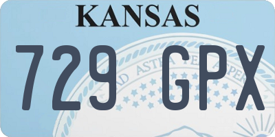 KS license plate 729GPX