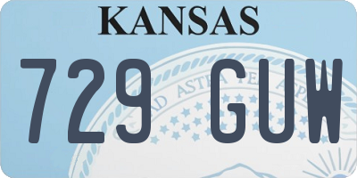 KS license plate 729GUW
