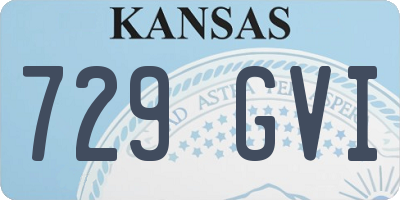 KS license plate 729GVI