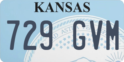 KS license plate 729GVM
