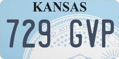 KS license plate 729GVP